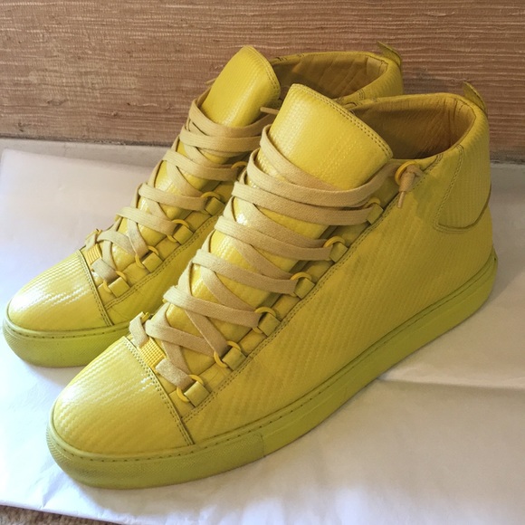 Men's Balenciaga Arena Leather High Trainers 43 EU
